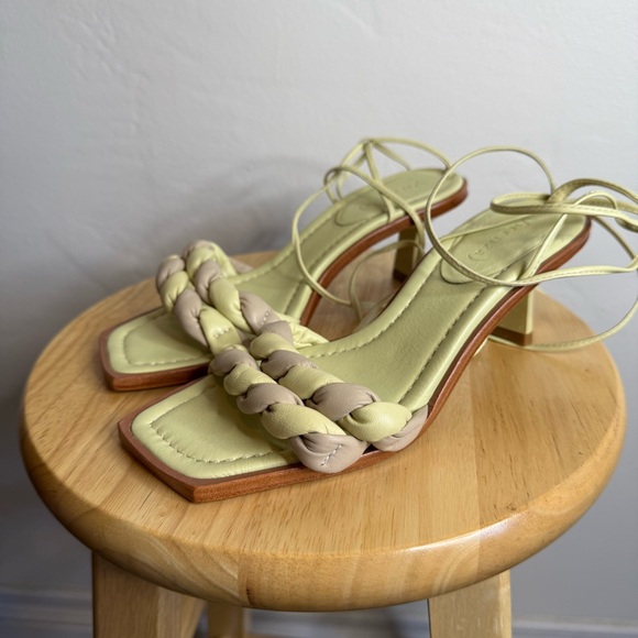 Anthropologie Shoes - NEW Anthropologie Vicenza Braided Leather Kitten Heel Sandals